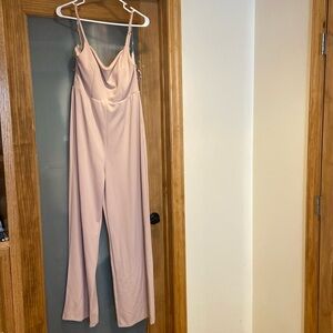 Blush Pink Long Pants Romper
